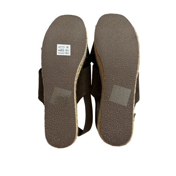 London Rag Green Espadrilles Sandals NEW Leather Crossover Straps Slingback 8 - Picture 9 of 10